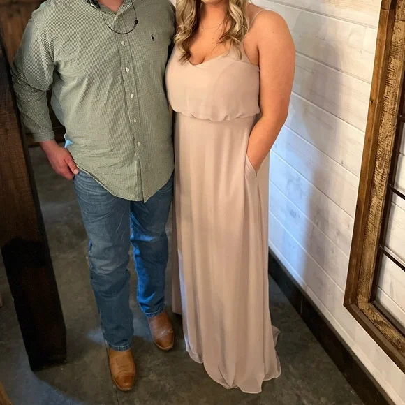 Bridesmaid Dress - Birdy Grey - Taupe - Size Large - Picture 3 of 8